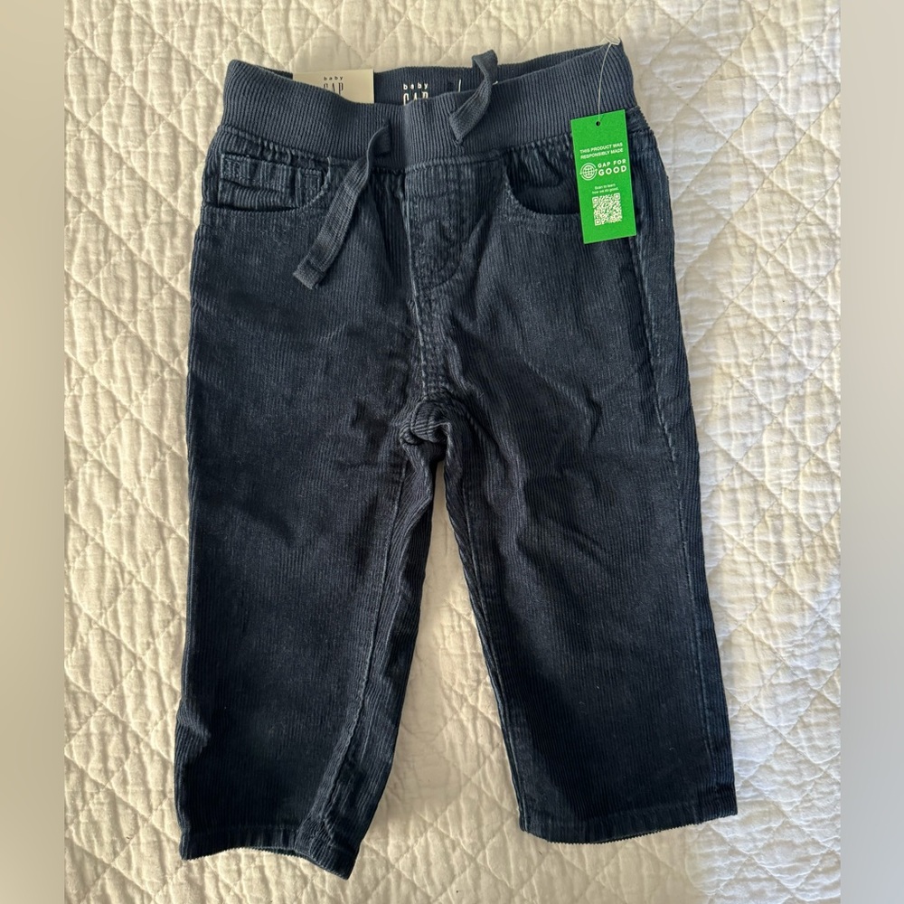 NWT BABY GAP Navy Blue Corduroy Pants 12-18 months